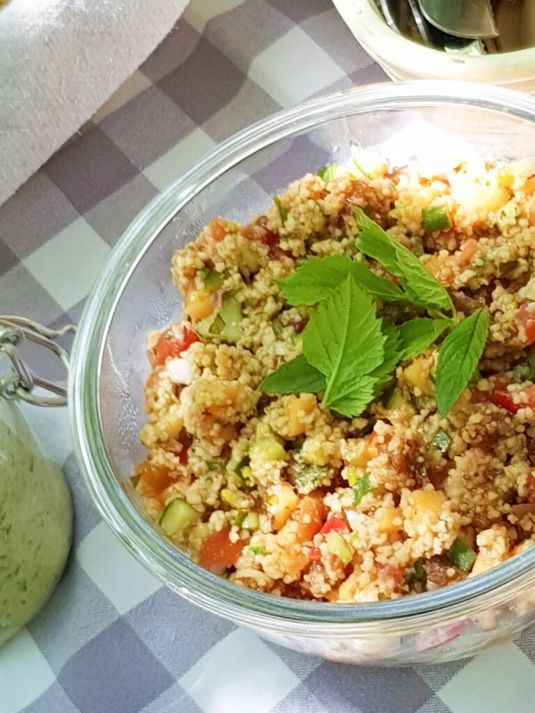 Melonen-Couscous-Salat